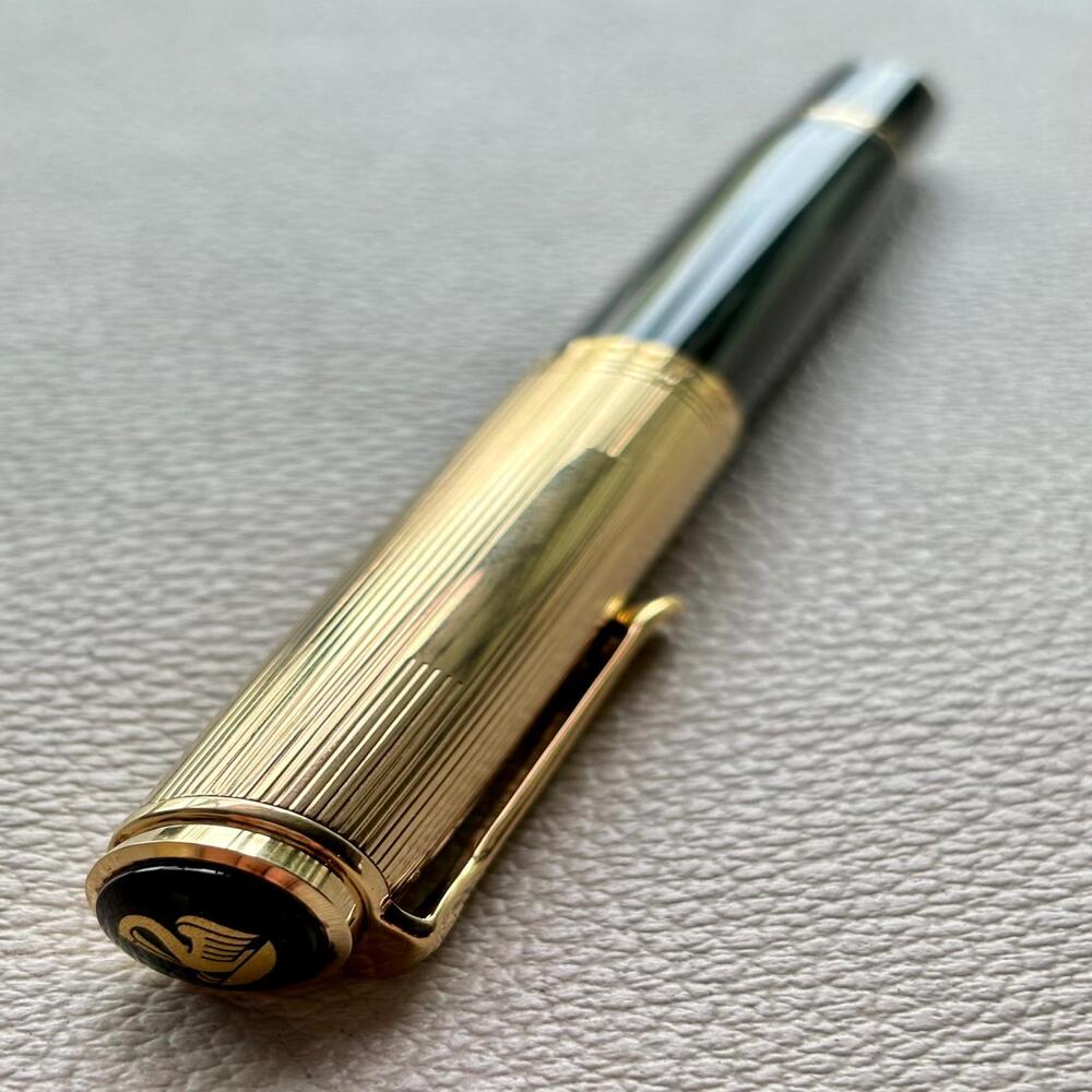 Pelikan M1050 Black Vermeil Fountain Pen Discontinued Rare