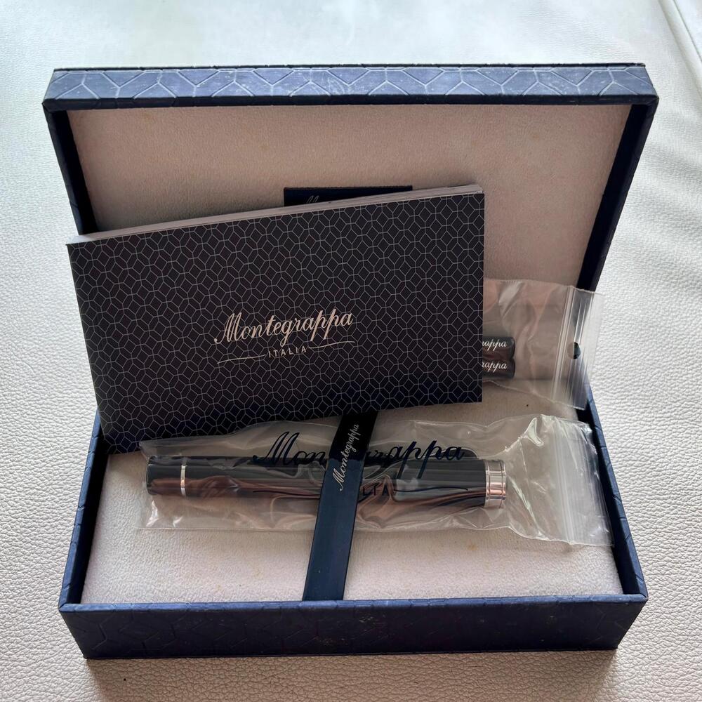 Montegrappa Ducale Black Silver Fountain Pen