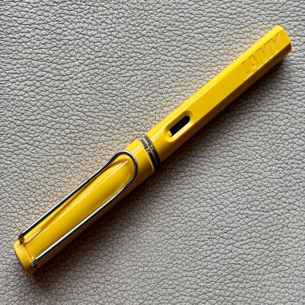 Sally Lamy Yellow Silver Clip Safari Fountain Pen Limited Edition