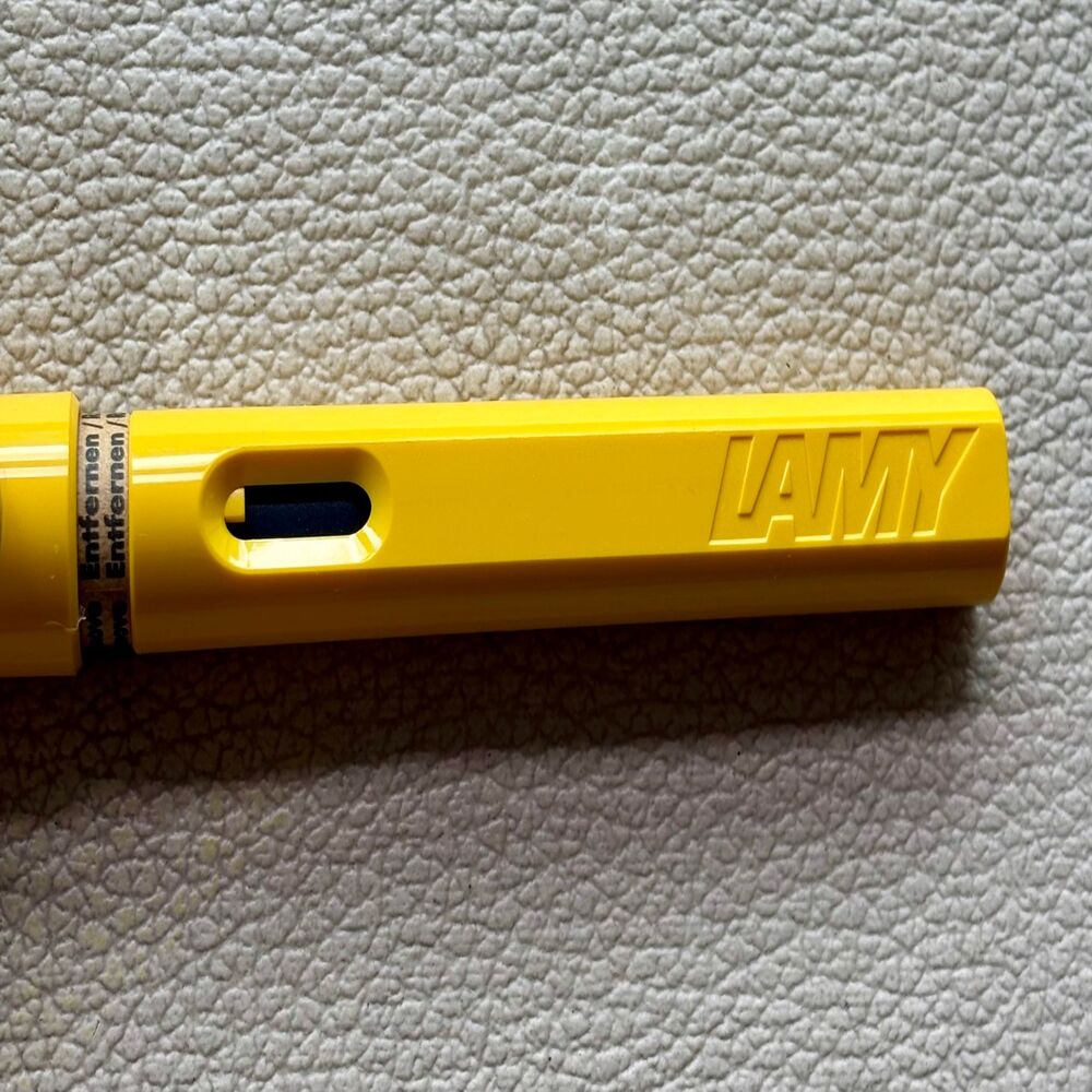 Lamy Yellow Silver Clip Safari Fountain Pen