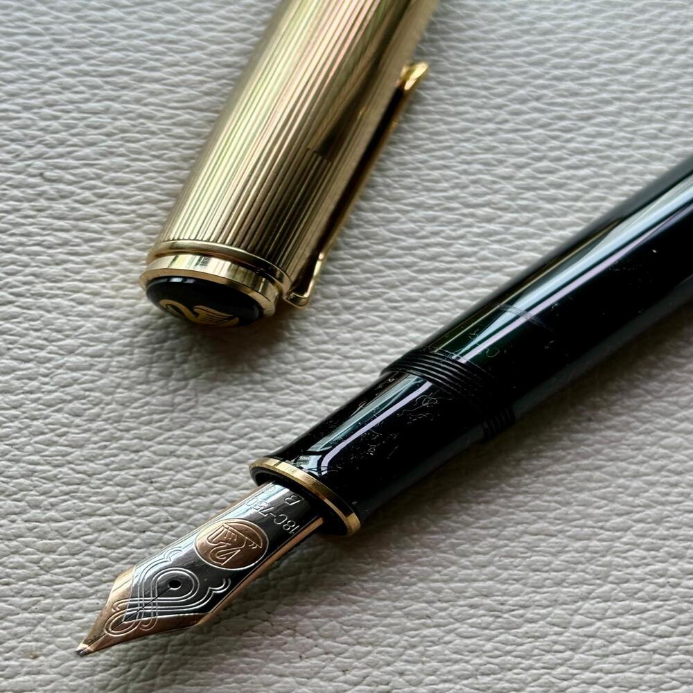 Pelikan M1050 Black Vermeil Fountain Pen Discontinued Rare