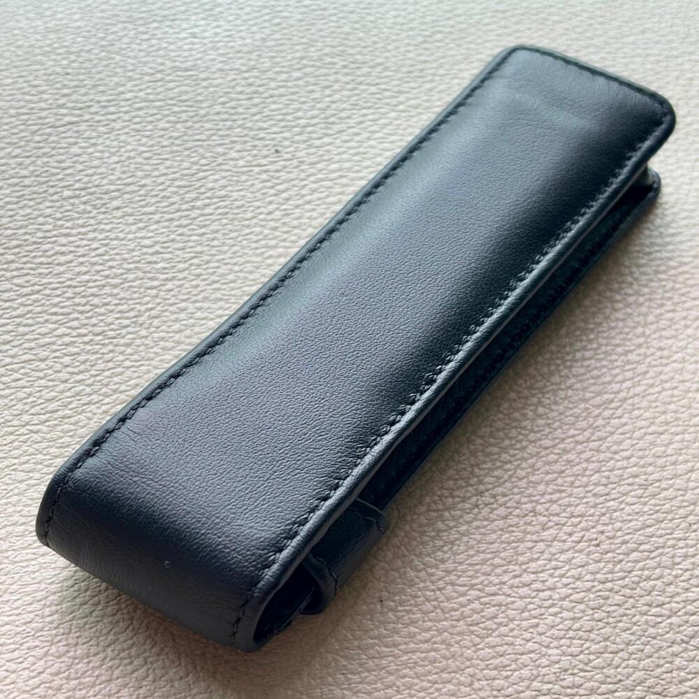 Pelikan Full Black Leather 2 Pen Pouch