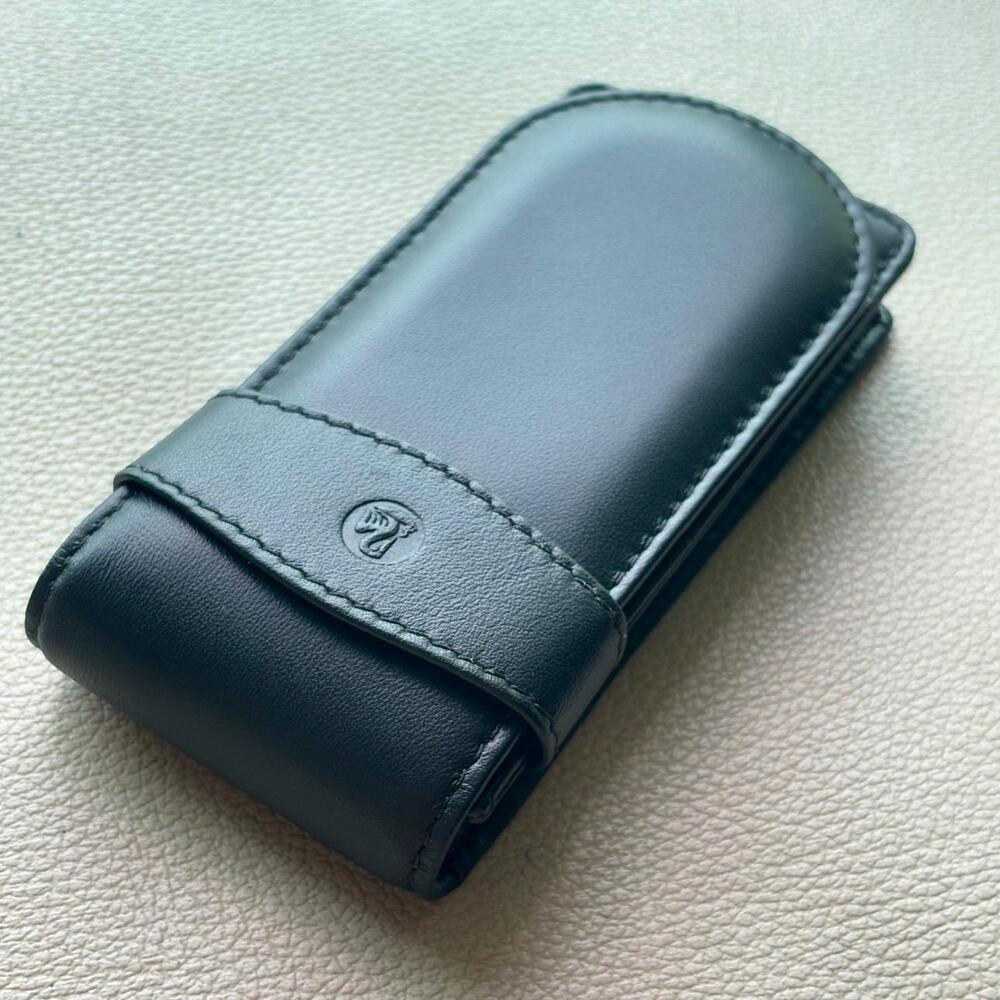 Pelikan Full Black Leather 3 Pen Pouch