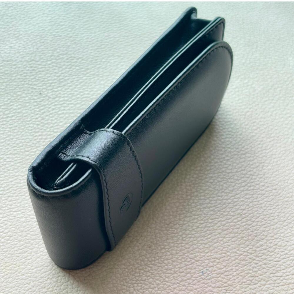 Pelikan Full Black Leather 3 Pen Pouch