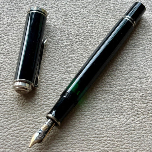 Pelikan M405 Black Silver Fountain Pen