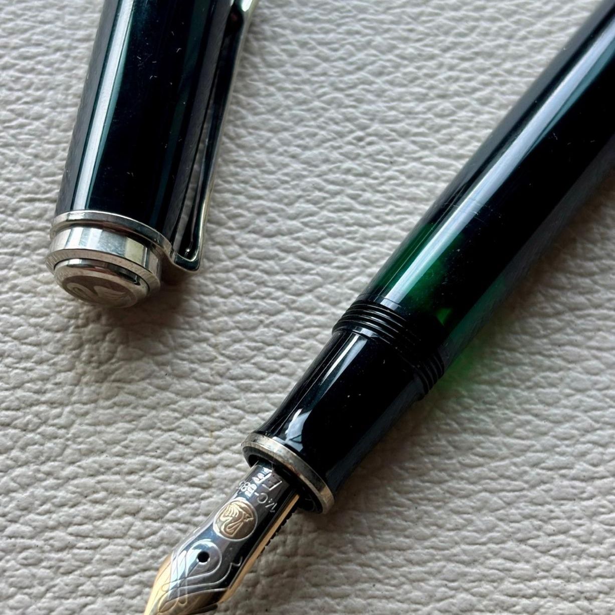 Pelikan M405 Black Silver Fountain Pen