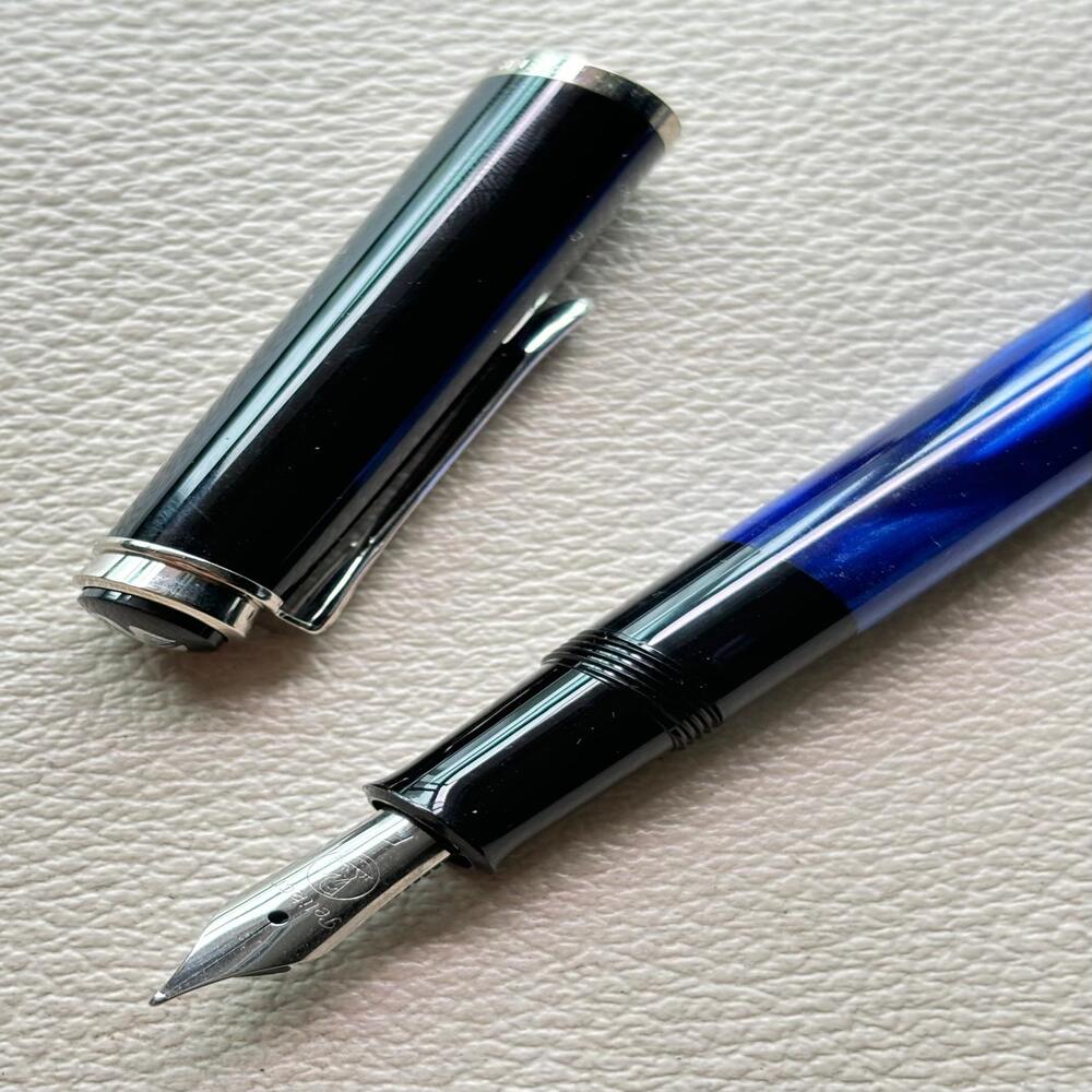 Pelikan M205 Blue Marbled Fountain Pen Special Edition