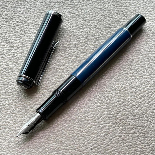 Pelikan M215 Blue Silver Stripe Fountain Pen Discontinued