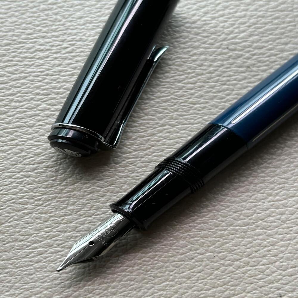Pelikan M215 Blue Silver Stripe Fountain Pen Discontinued
