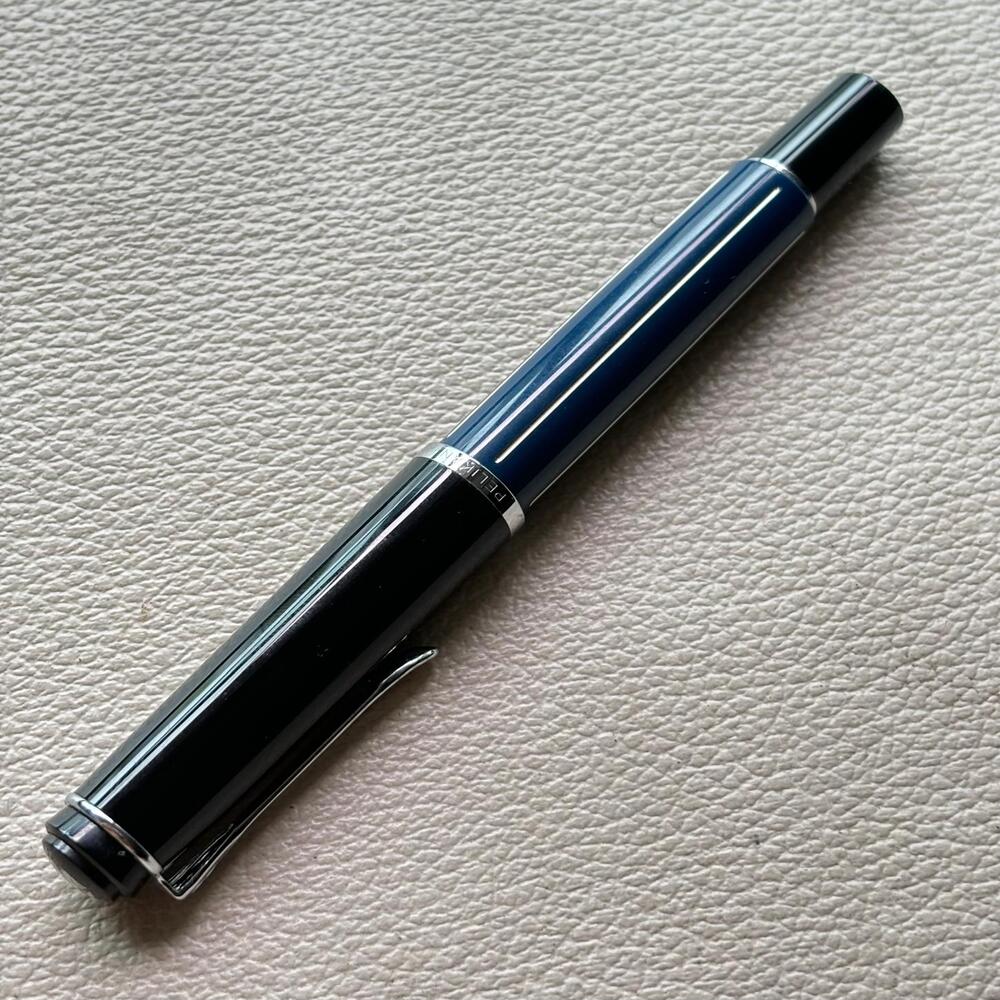 Pelikan M215 Blue Silver Stripe Fountain Pen Discontinued