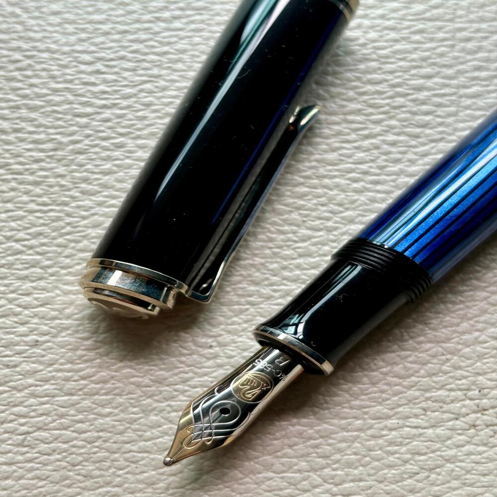 Pelikan M605 Blue Black Stripe Fountain Pen Special Edition