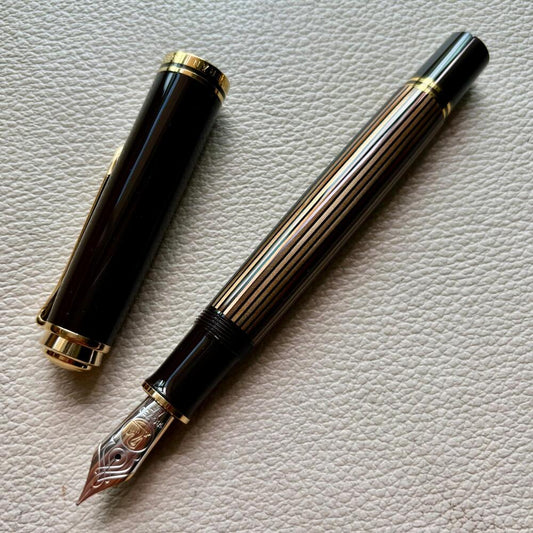 Pelikan M800 Brown Black Fountain Pen Special Edition