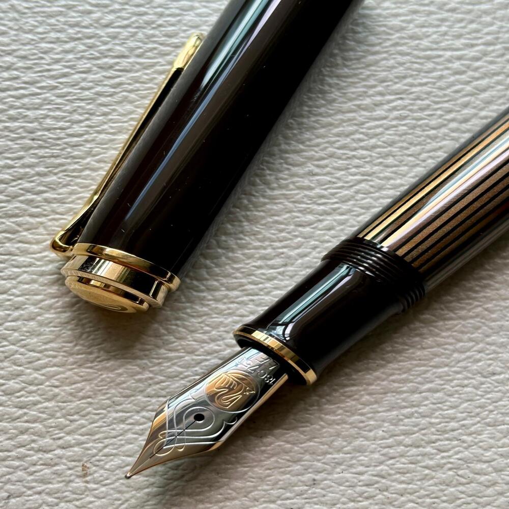 Pelikan M800 Brown Black Fountain Pen Special Edition