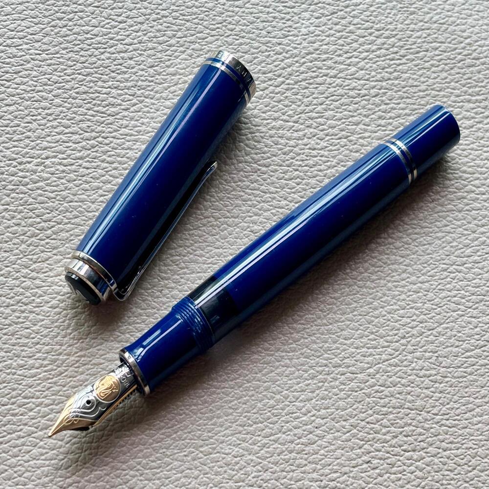 Pelikan M805 Dark Blue Fountain Pen (OLD LOGO) Discontinue Rare