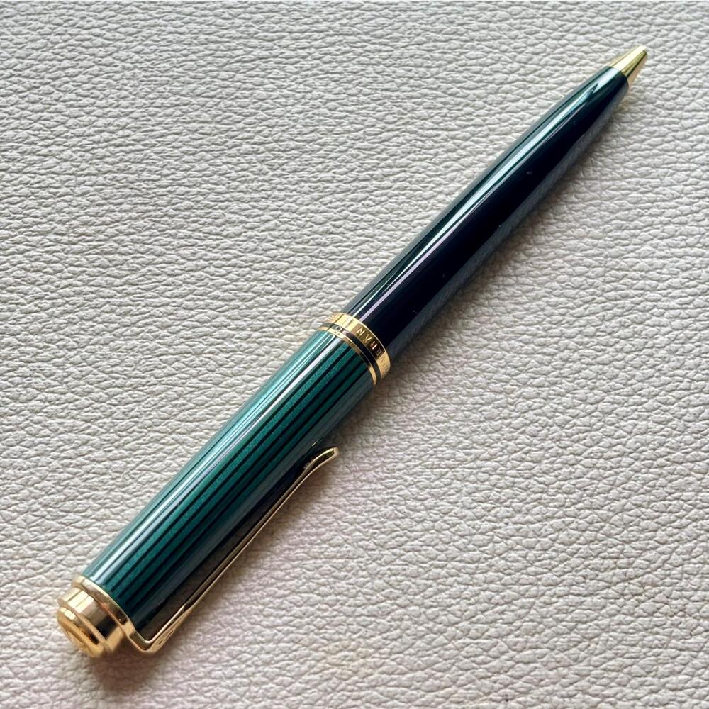 Pelikan K800 Green Black Stripe Ballpoint Pen