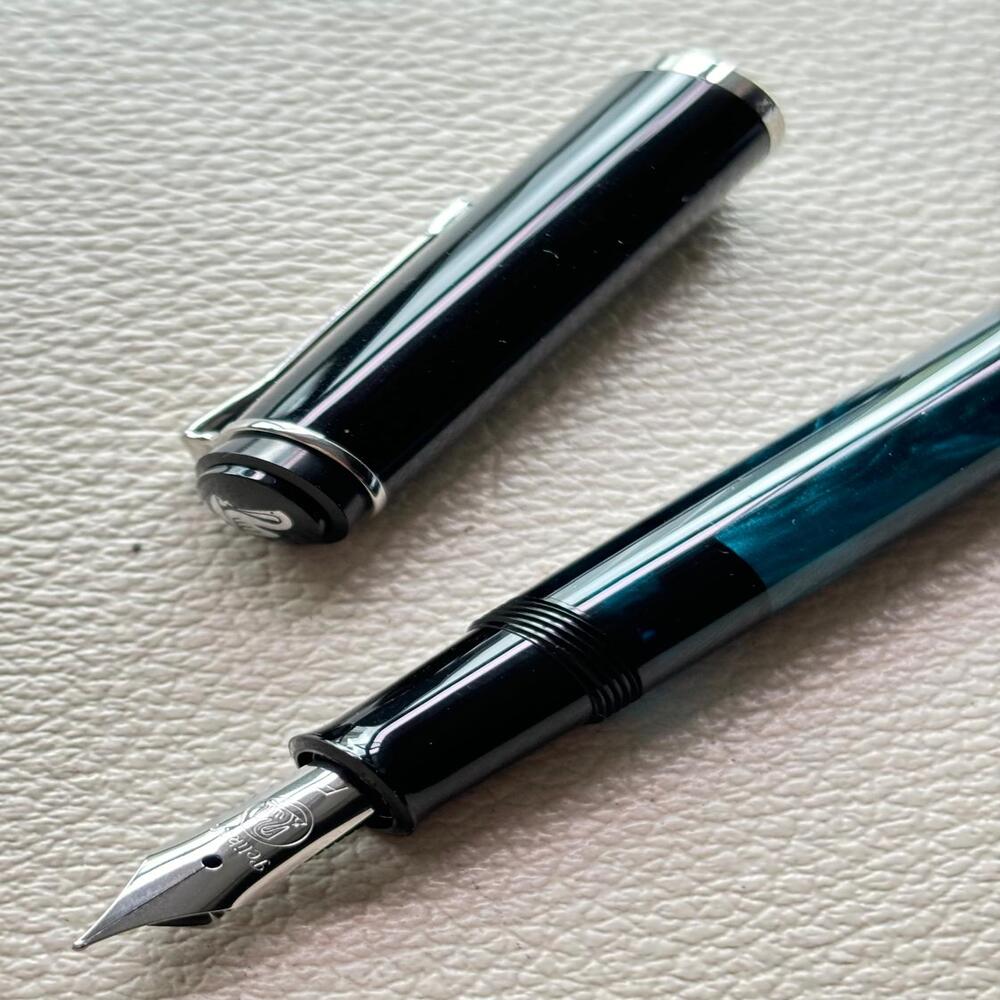 Pelikan M205 Petrol Marbled Fountain Pen