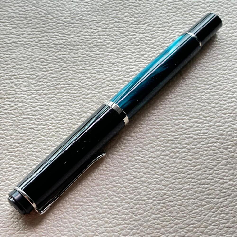 Pelikan M205 Petrol Marbled Fountain Pen