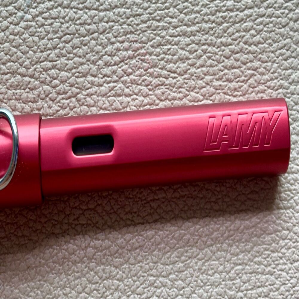 2008 Lamy Raspberry Red AL Star Fountain Pen Limited Edition Discontinued