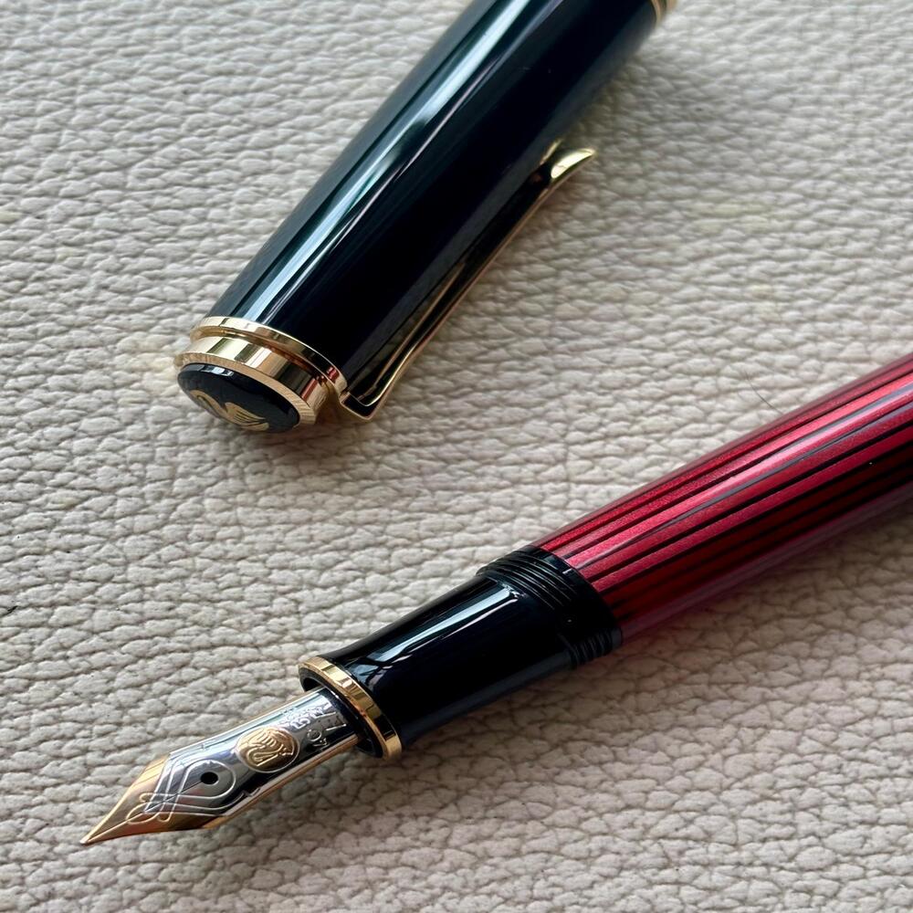 Pelikan M400 Red Striped Fountain Pen (OLD LOGO)