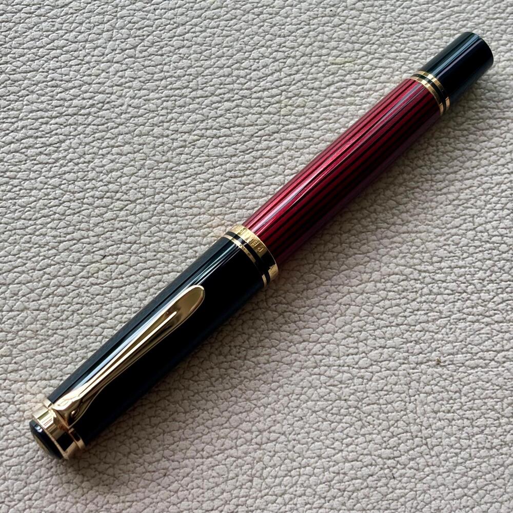 Pelikan M400 Red Striped Fountain Pen (OLD LOGO)