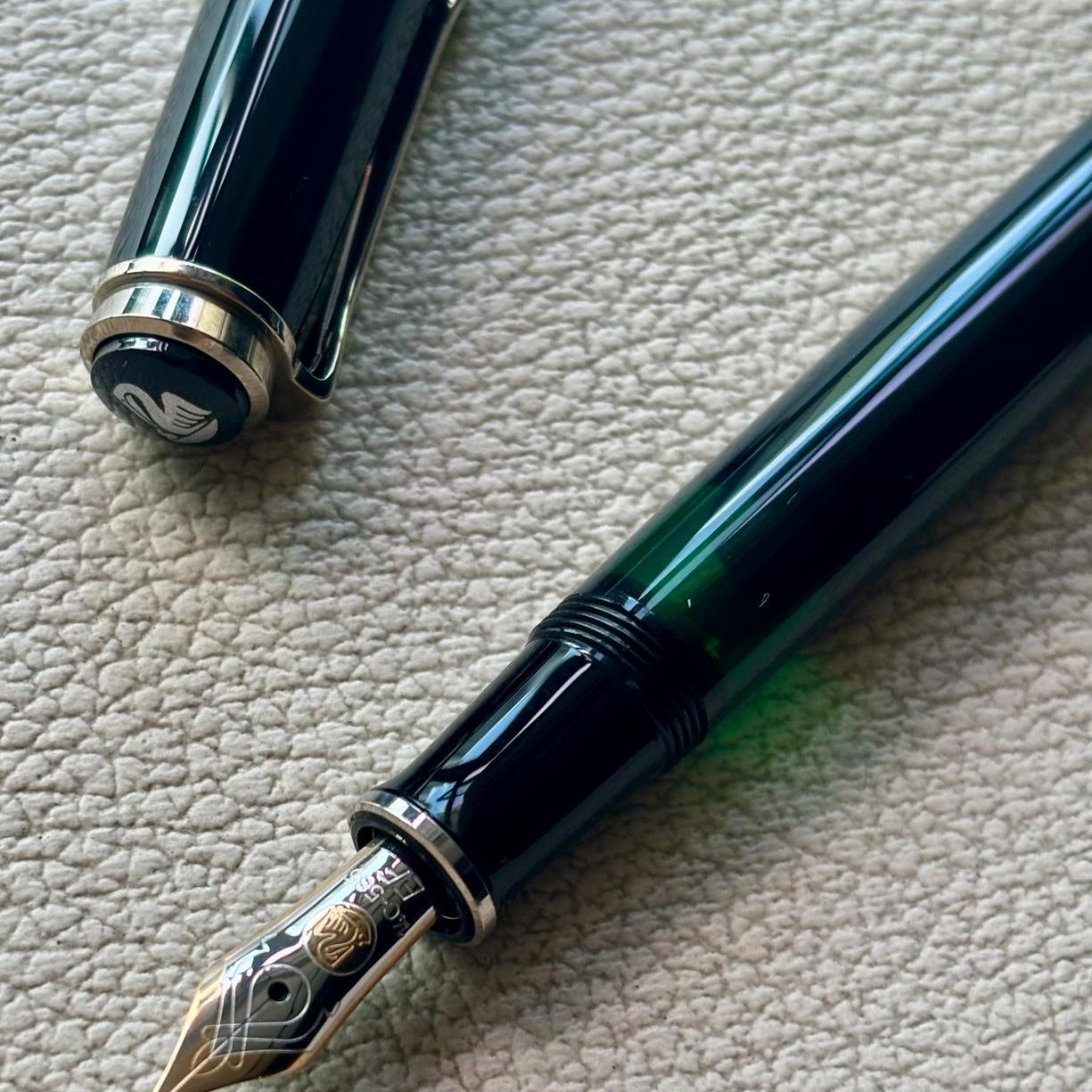 Pelikan M405 Black Sliver Fountain Pen (OLD LOGO)