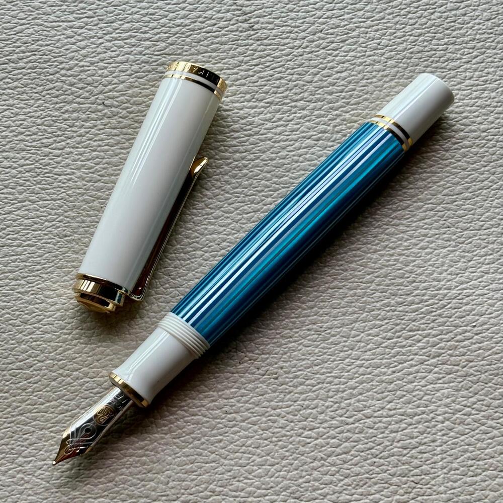 Pelikan M600 Turquoise White Fountain Pen Special Edition