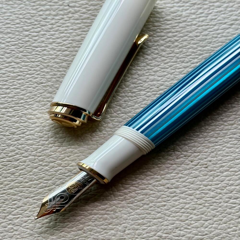 Pelikan M600 Turquoise White Fountain Pen Special Edition