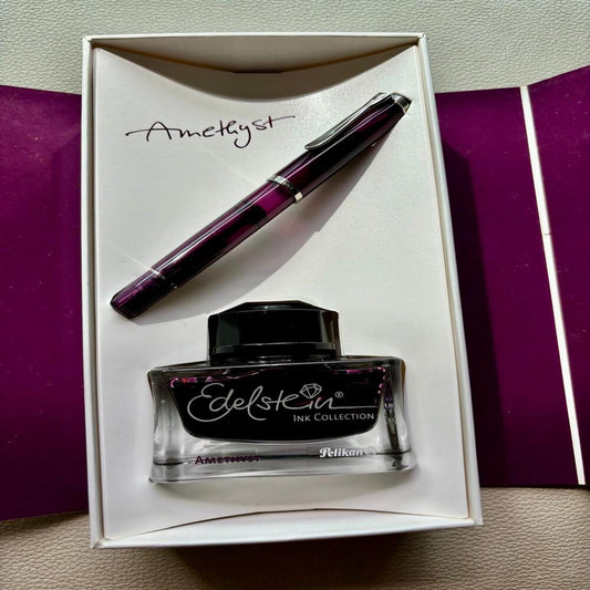 Pelikan M205 Amethyst Fountain Pen Set Special Edition