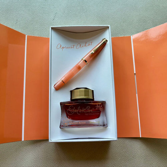 Pelikan M200 Apricot Achat Fountain Pen Set Special Edition