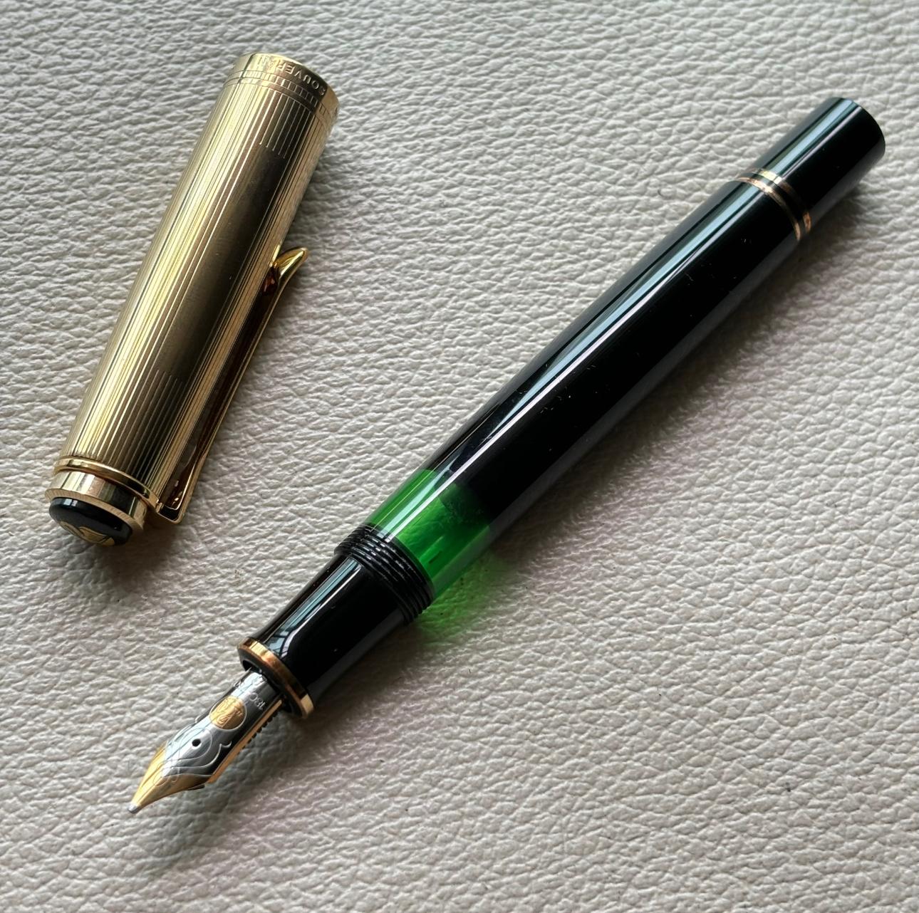 Pelikan M650 Black Vermeil Fountain Pen Discontinued Rare