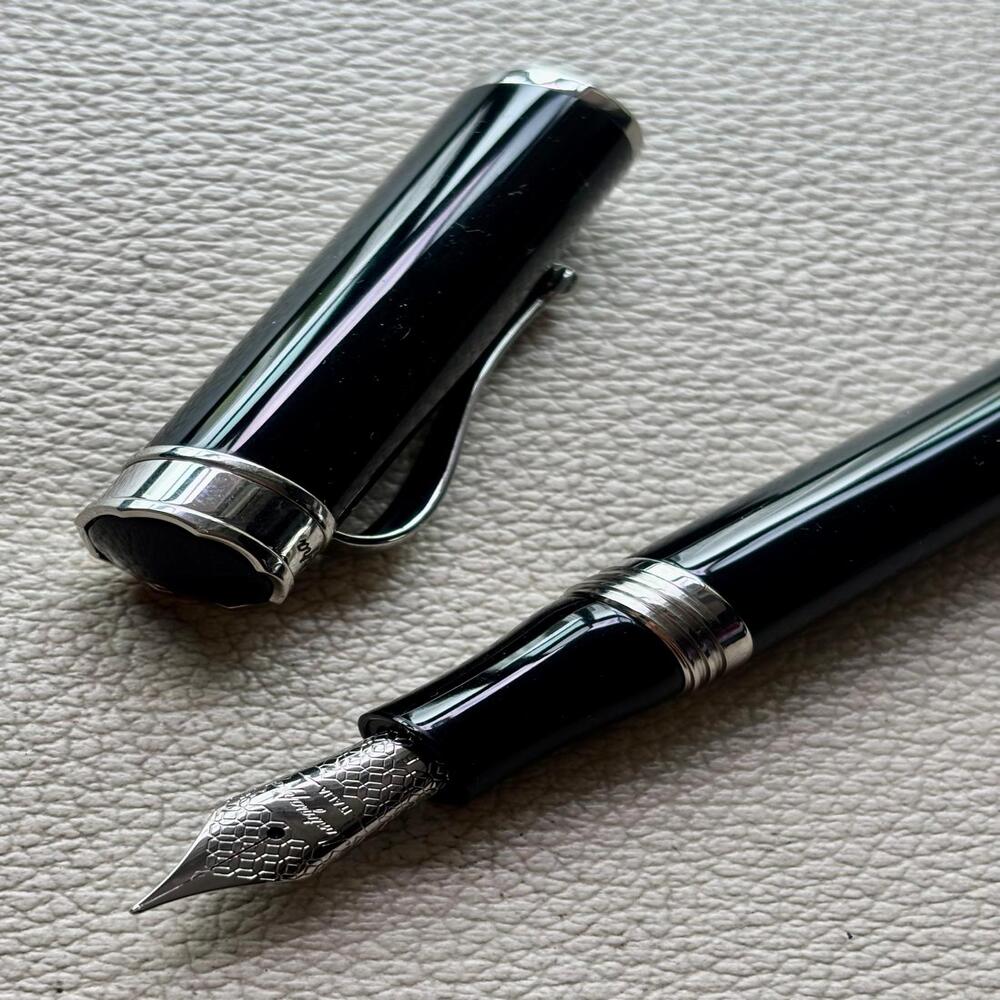 Montegrappa Ducale Black Silver Fountain Pen