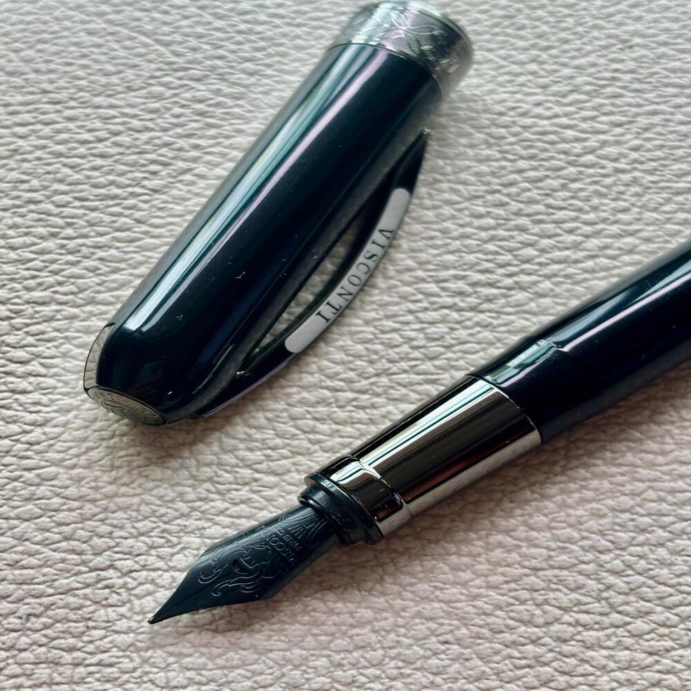 Visconti Black to Black Rembrandt Fountain Pen Discontinue and Rare