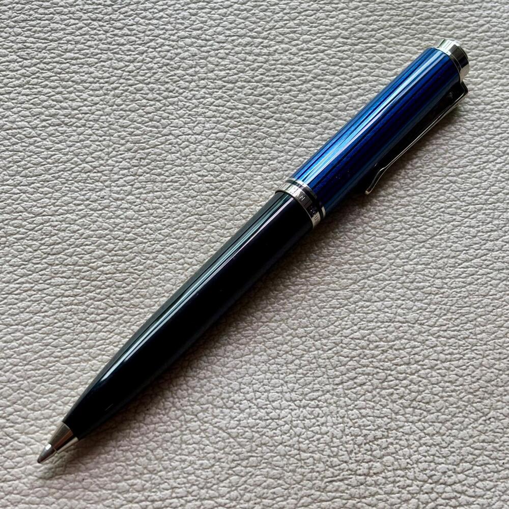 Pelikan K605 Blue Silver Stripes Ballpoint Pen Special Edition Rare