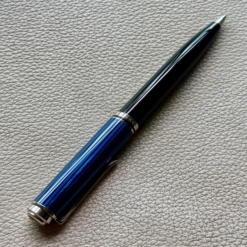 Pelikan K605 Blue Silver Stripes Ballpoint Pen Special Edition Rare