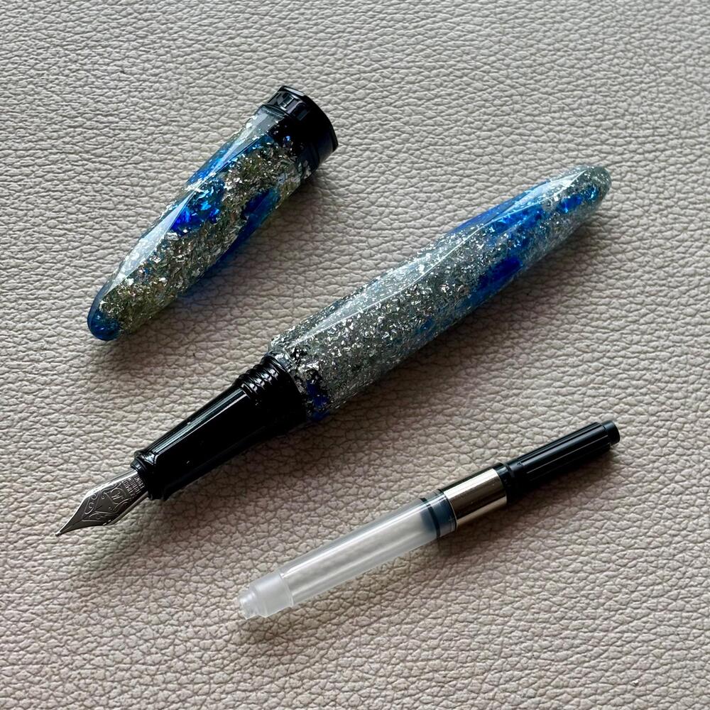 Benu Briolette Blue Frost Fountain Pen Discontinued