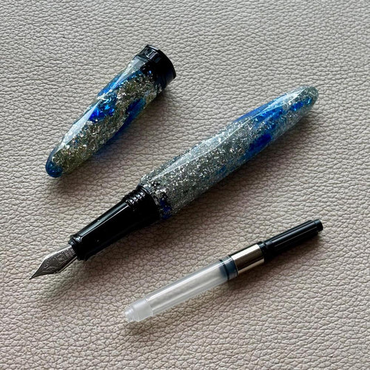 Benu Briolette Blue Frost Fountain Pen Discontinued