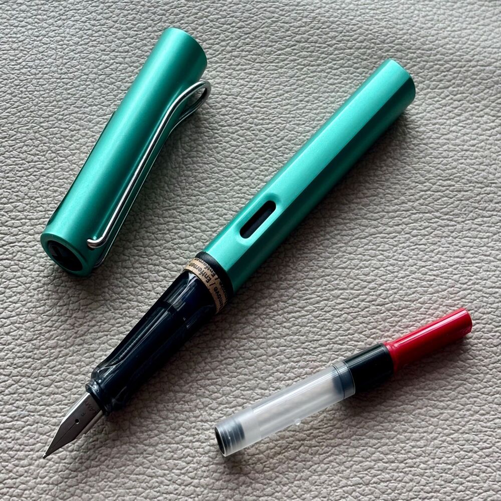 2014 Lamy Blue Green AL Star Fountain Pen Special Edition.