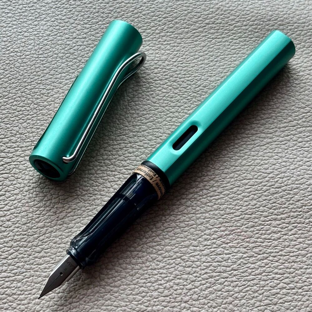 2014 Lamy Blue Green AL Star Fountain Pen Special Edition.