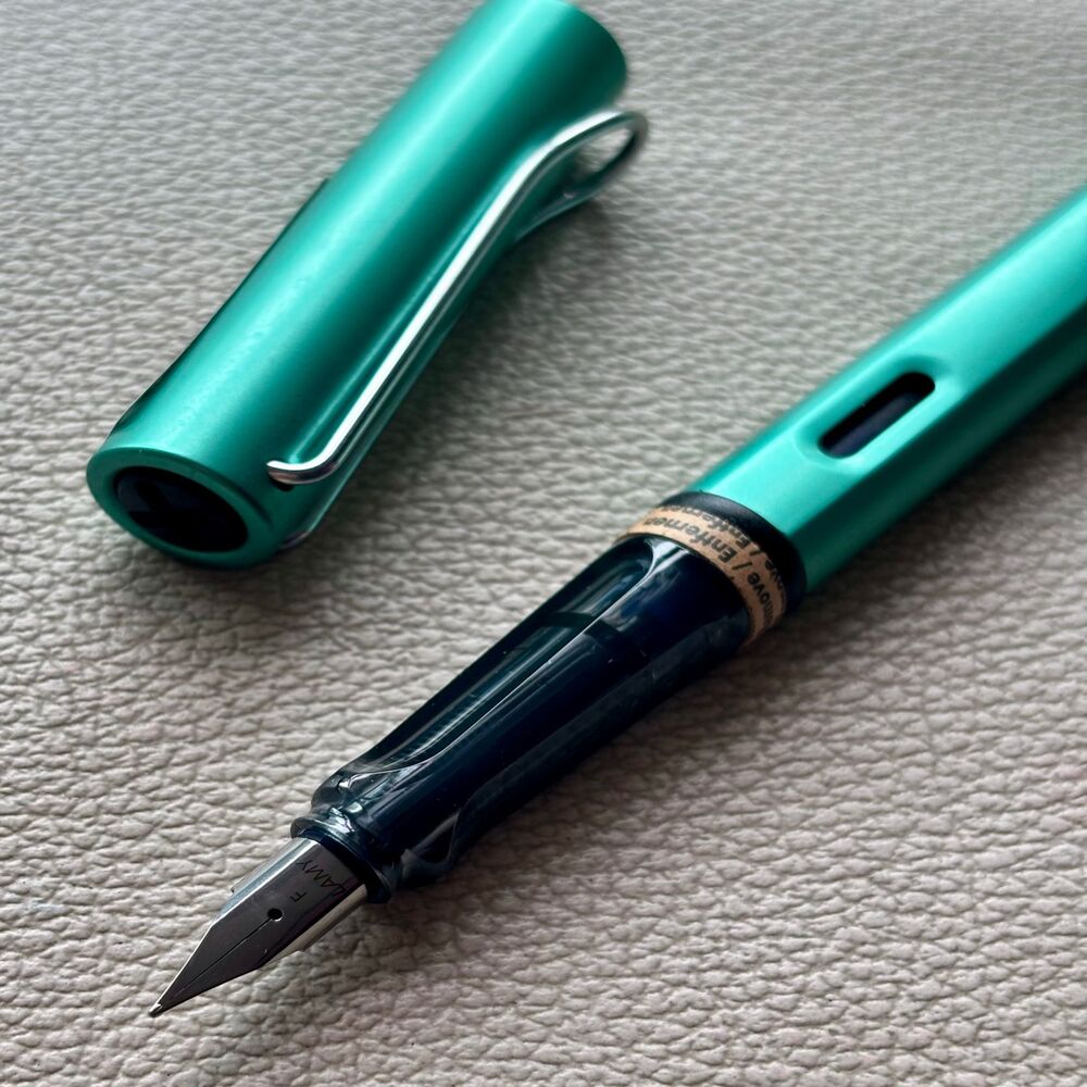 2014 Lamy Blue Green AL Star Fountain Pen Special Edition.