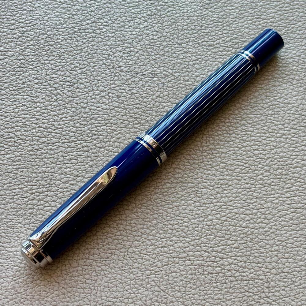 Pelikan M815 Blue Metal Striped Fountain Pen Special Edition