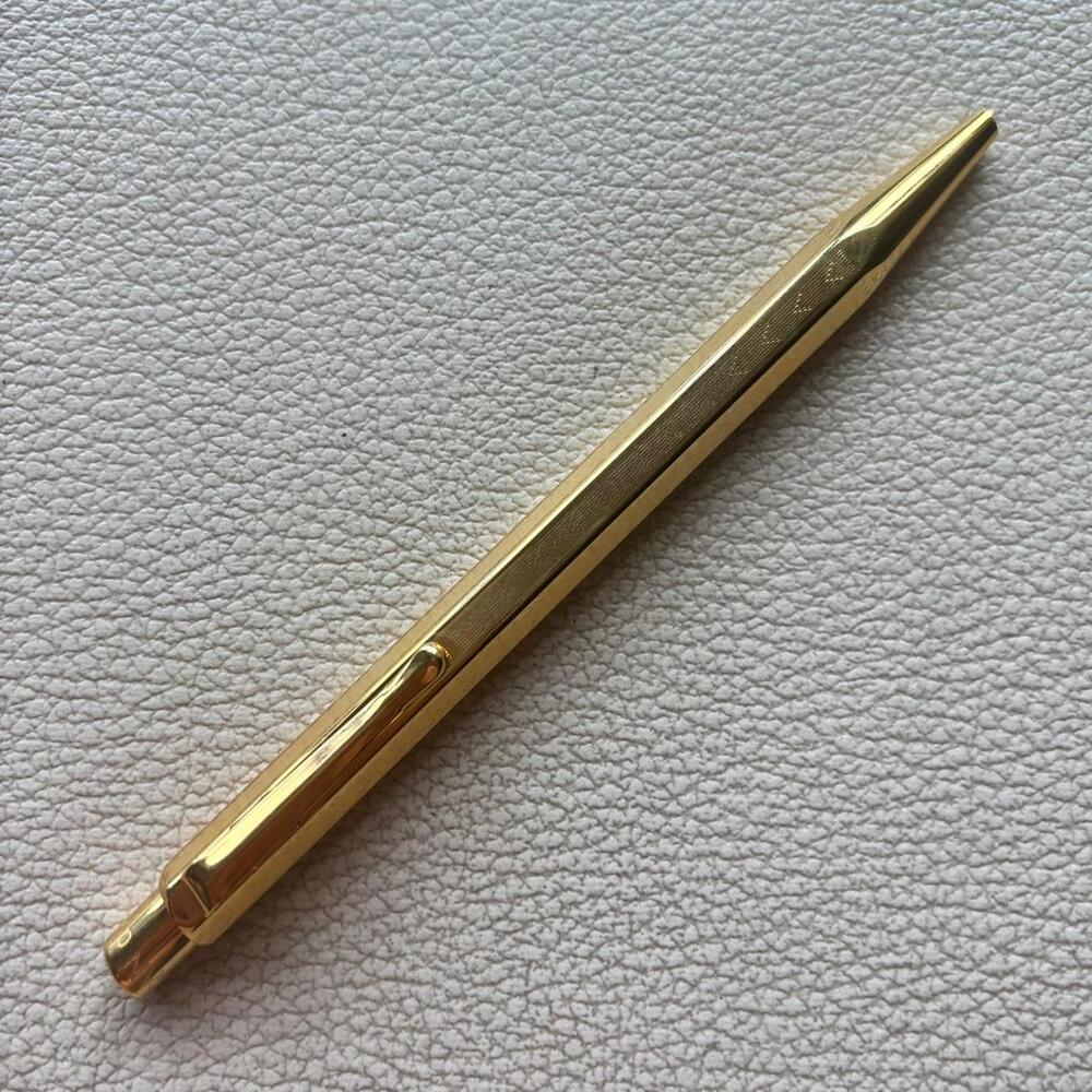 Caran d'Ache Ecridor Chevron Gold Plated Ballpoint Pen