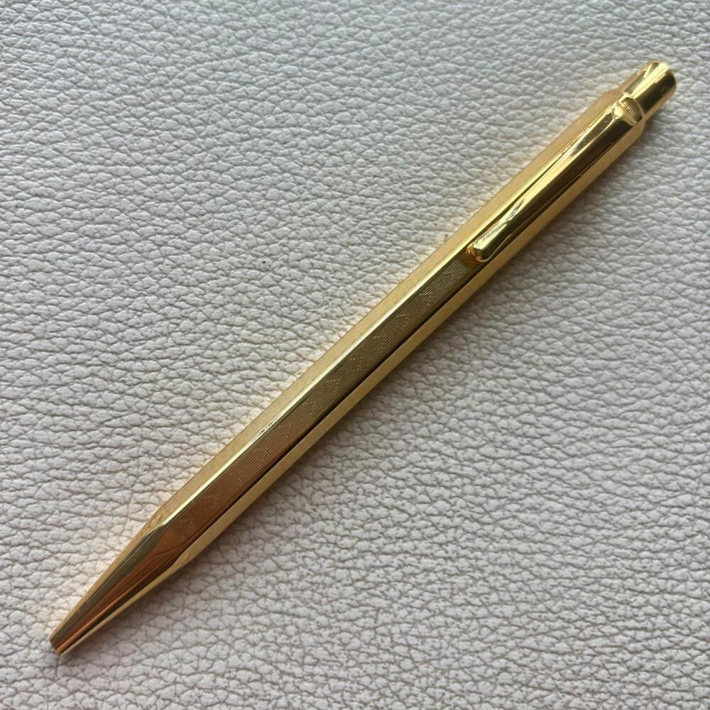 Caran d'Ache Ecridor Chevron Gold Plated Ballpoint Pen
