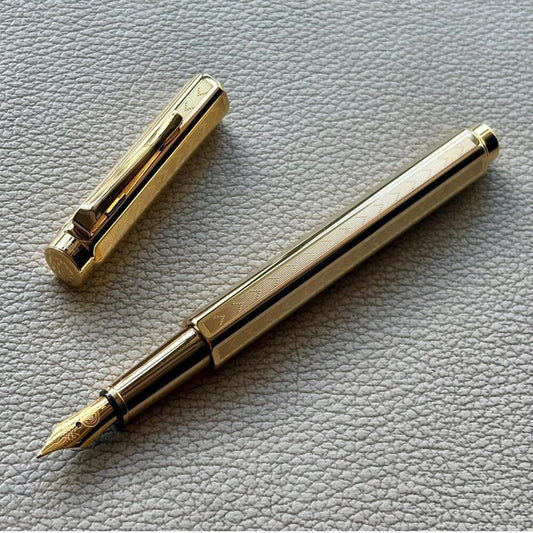 Caran d'Ache Gold Plated Ecridor Chevron Fountain Pen