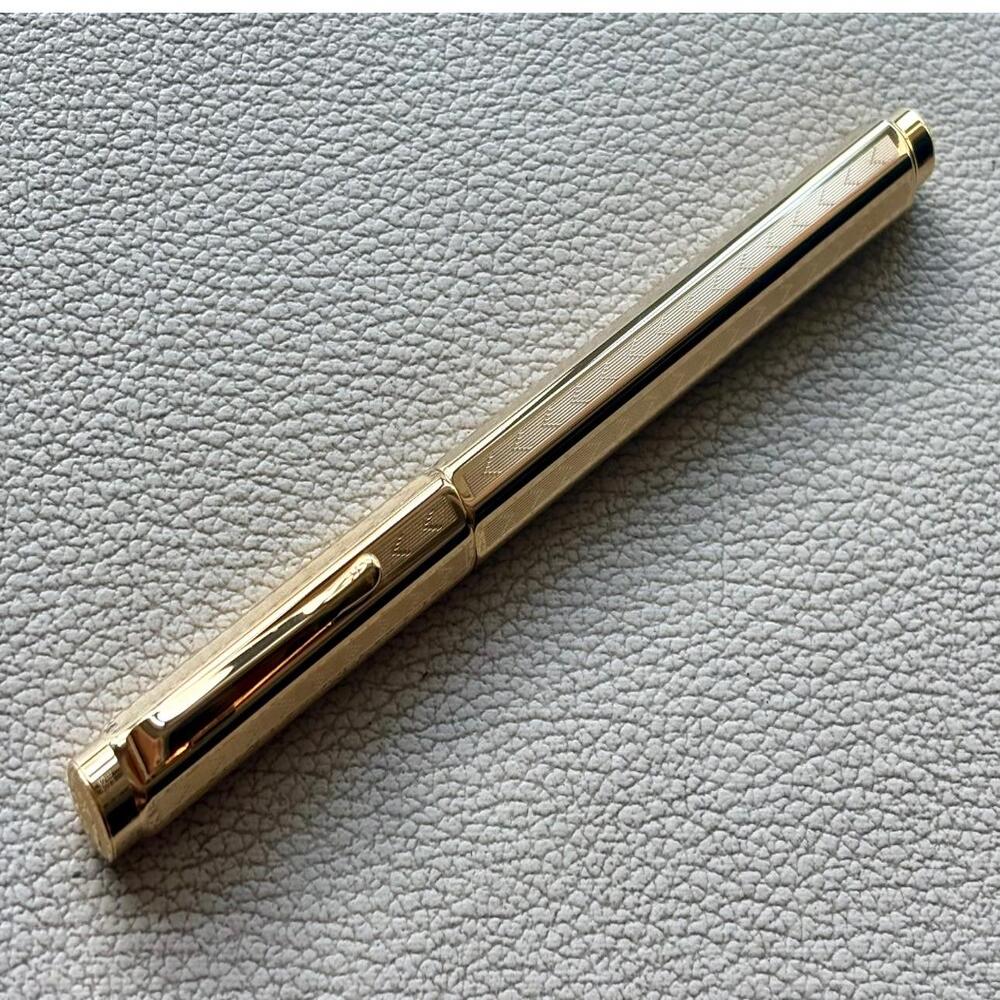 Caran d'Ache Gold Plated Ecridor Chevron Fountain Pen
