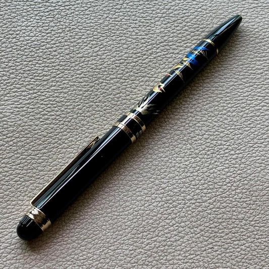 Platinum Double 3 Action 3 in 1 Maki-e Crane Mt Fuji Multi Function Pen