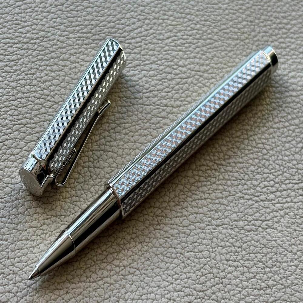 Caran d'Ache Palladium Coated Ecridor Cubrik Rollerball Pen