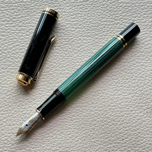 Pelikan M300 Green Stripe Fountain Pen (DISCONTINUED)