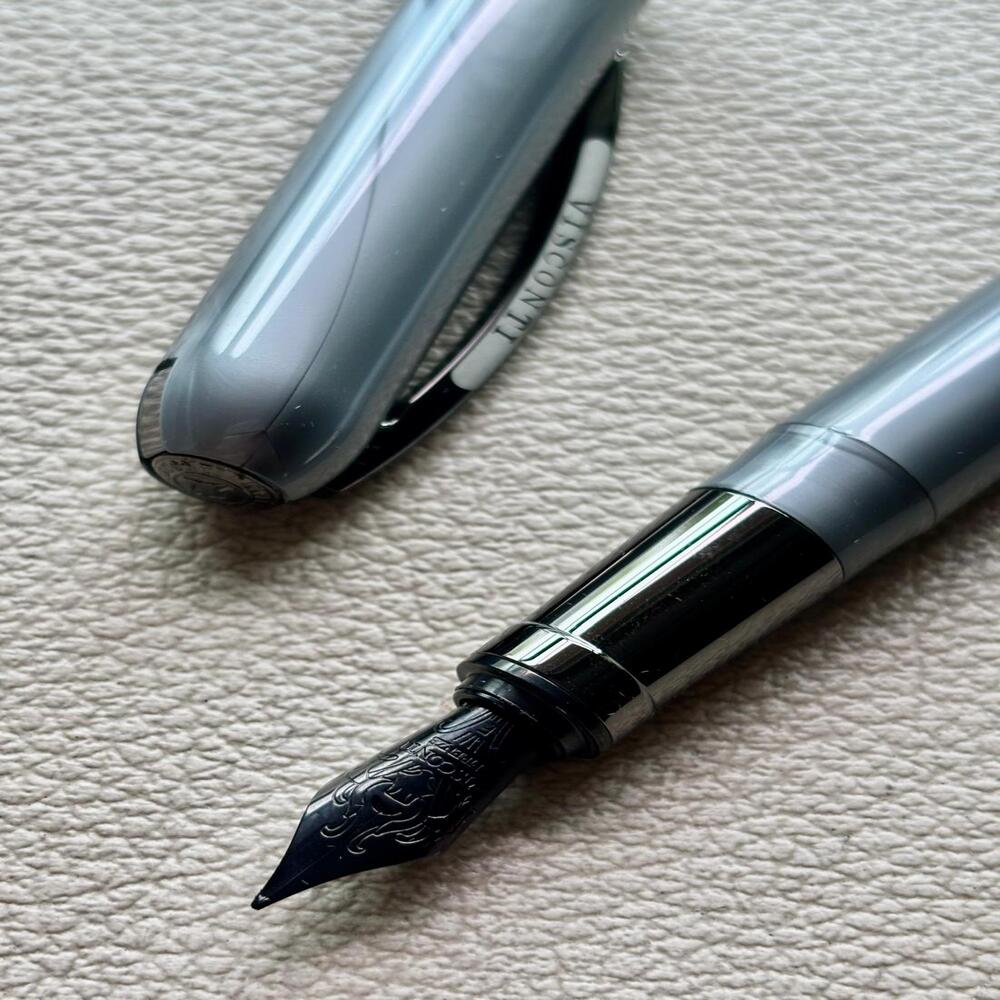 Visconti Grey Black Rembrandt Fountain Pen Discontinue and Rare