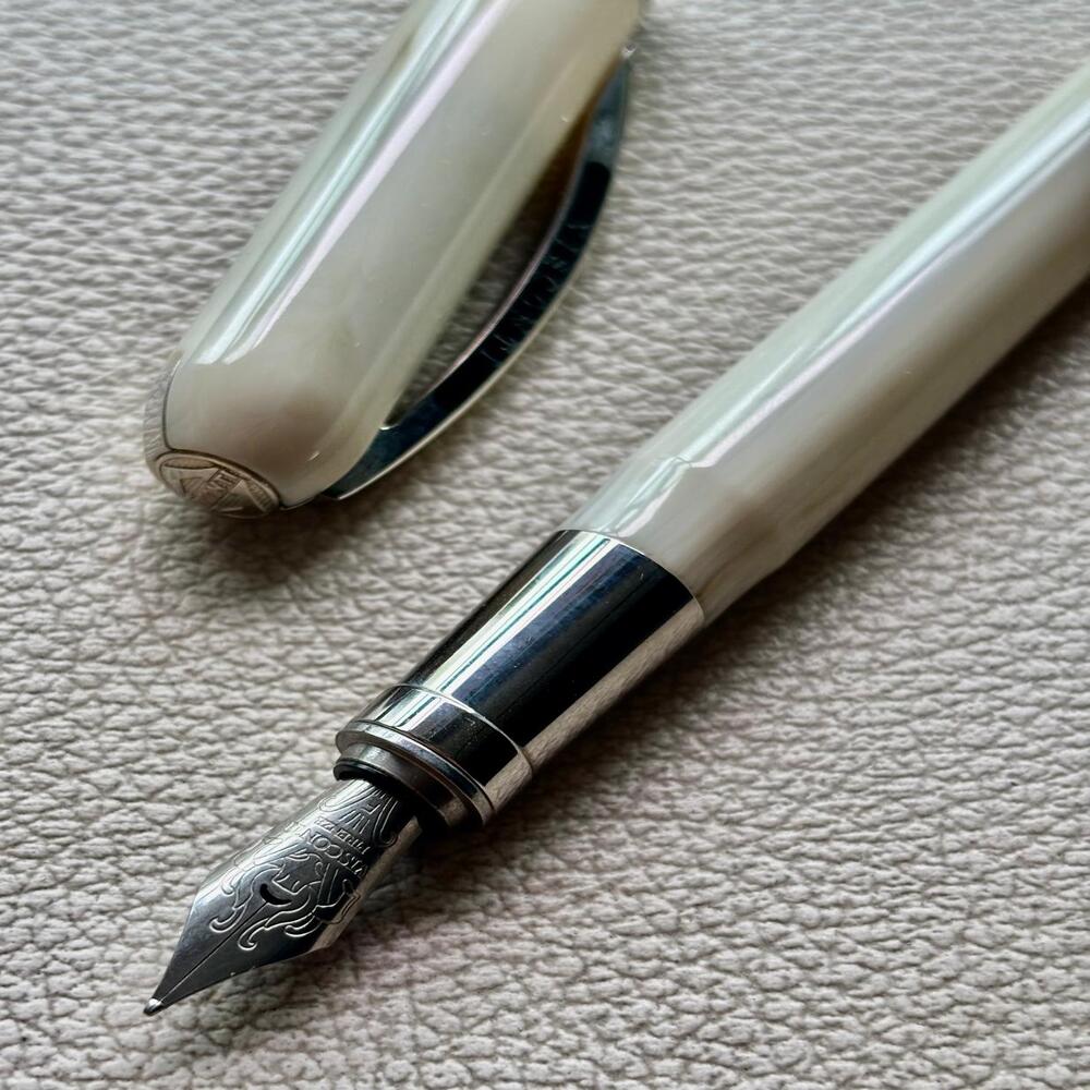 Visconti Ivory Silver Rembrandt Fountain Pen Discontinue and Rare