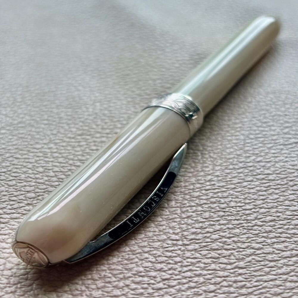 Visconti Ivory Silver Rembrandt Fountain Pen Discontinue and Rare